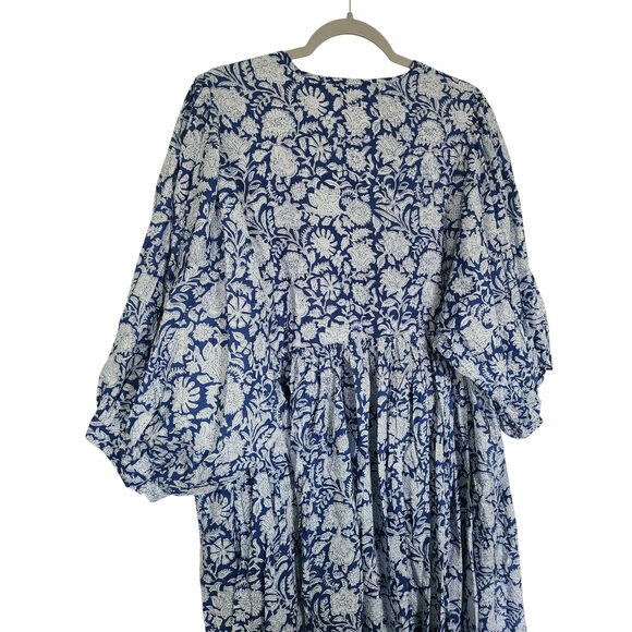 House of Sundar Maya Midi Dress Blue Iris Size XL - Picture 8 of 9